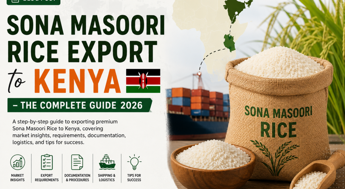 Premium Sona Masoori non-basmati rice grains packaged in burlap bags for international export markets.